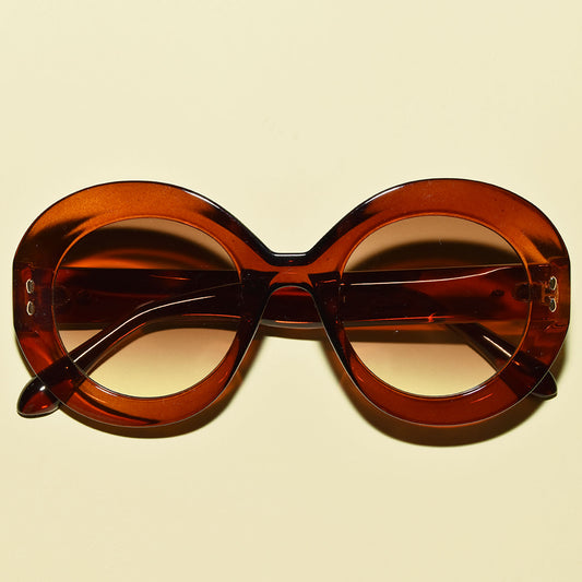 1960s Vintage Style TWIGGY Mod Oversized Round Oval Sunglasses