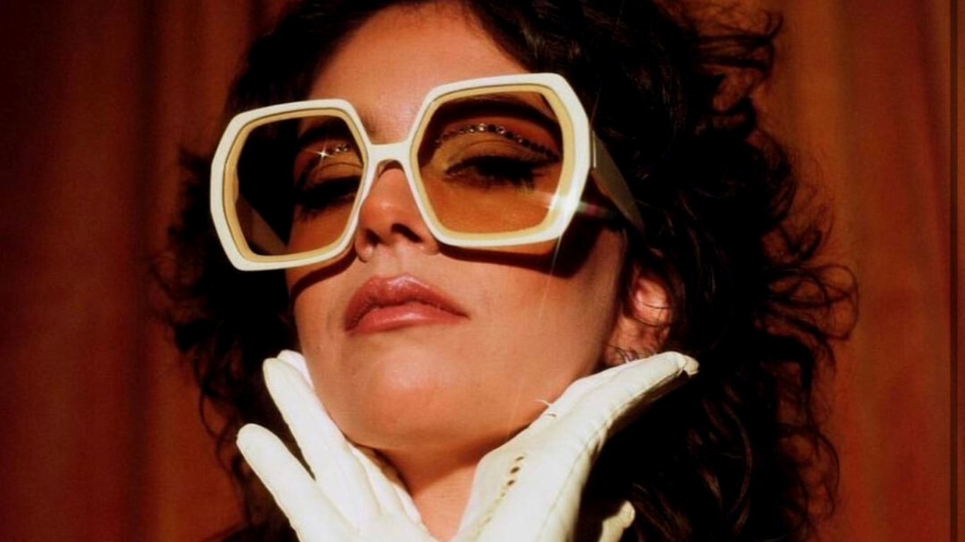 Women wearing our squared ivory 1970s style sunglasses