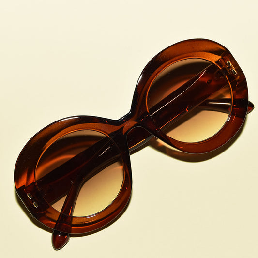 1960s Vintage Style TWIGGY Mod Oversized Round Oval Sunglasses