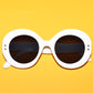 1960s Vintage Style TWIGGY Mod Oversized Round Oval Sunglasses