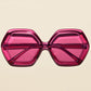 The LOLA 1970s Vintage Style Oversized Hexagon Sunglasses
