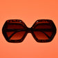 The LOLA 1970s Vintage Style Oversized Hexagon Sunglasses