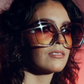 The LOLA 1970s Vintage Style Oversized Hexagon Sunglasses