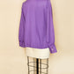 Vintage 1970s Purple Haze Long Sleeve Button Down Shirt- Purple- Back View