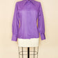 Vintage 1970s Purple Haze Long Sleeve Button Down Shirt- Purple-Front View 2
