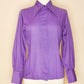 Vintage 1970s Purple Haze Long Sleeve Button Down Shirt- Purple- Front View