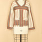 Vintage 1970's Space Dye Pullover Sweater-Front View 2 in ivory