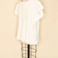 Mexican Cotton Embroidered Tunic Blouse-Ivory-Back View 2