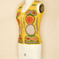 Vintage 1960s Acrylic Suede Patchwork Vest-Yellow-Side View