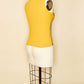 Vintage 1960s Acrylic Suede Patchwork Vest-Yellow-back2