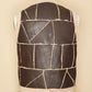 Vintage 1970's Patchwork Leather Shearling Vest-Brown-Back View