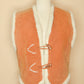 Vintage 90's Shearling Suede Vest -Front View