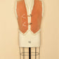 Vintage 90s Shearling Suede Vest -Front View 2