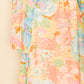 Vintage 1960's Floral Maxi Gown Dress With Belt Zoom View