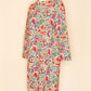 Vintage 1960's Handmade Psychedelic Floral Long Sleeve Dress- Side View