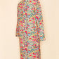 Vintage 1960's Handmade Psychedelic Floral Long Sleeve Dress-Back View