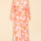 Vintage 1960's Groovy Floral Paisley Print Two Piece Night Gown and Robe-Back View