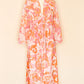 Vintage 1960's Groovy Floral Paisley Print Two Piece Night Gown and Robe Set- Robe View